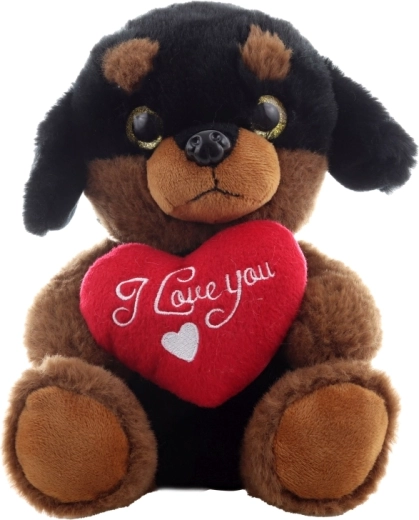 Romantikus szívecske hímzett felirattal