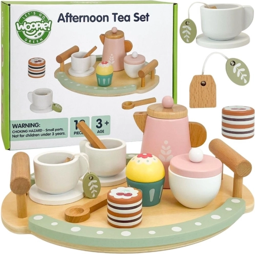Woopie Green fa tea- és kávés készlet – 12 db