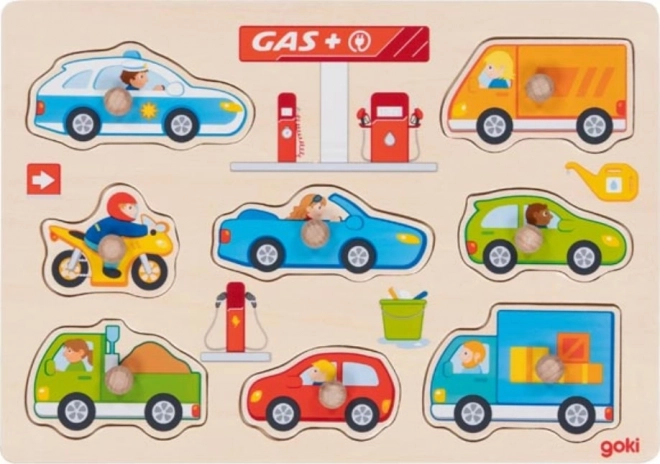 Goki fa beillesztő kirakó – benzinkút