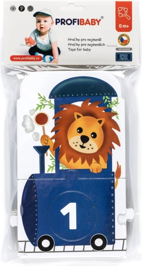Profibaby puzzle ZOO vonat számokkal és állatokkal