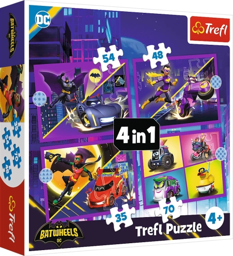 Puzzle 4 az 1-ben - Ismerd meg a Batwheels-t