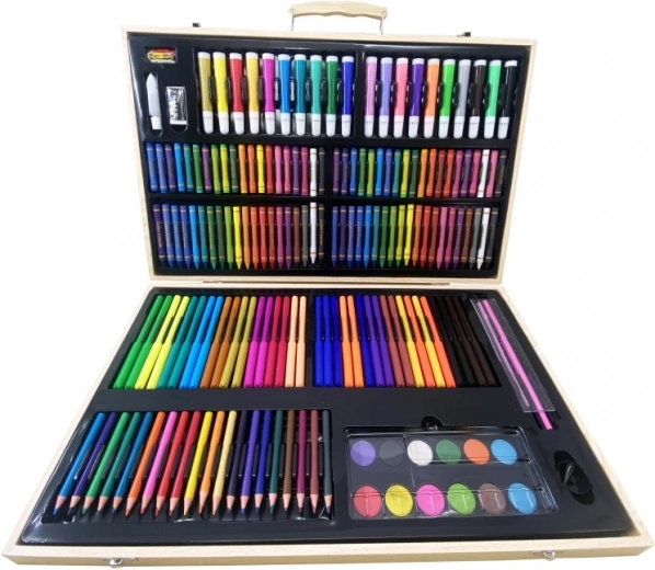 Fa festőbőrönd – kreatív rajzkészlet, 180 darabos