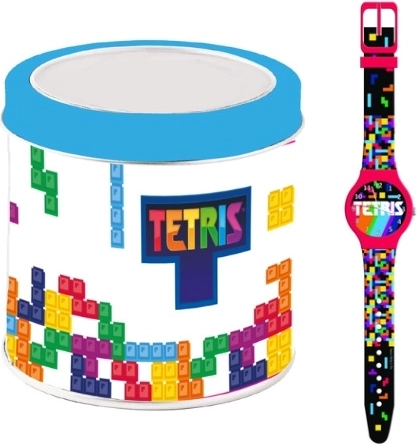 Tetris gyermekkaróra fémdobozban