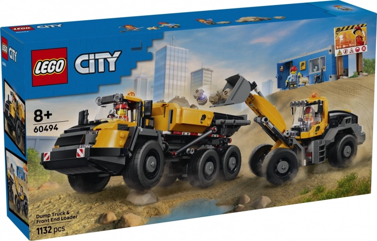 LEGO City billenős teherautó és homlokrakodó