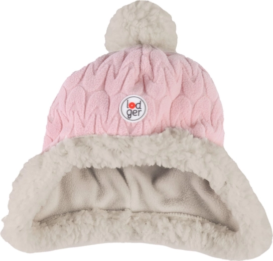 Lodger fleece sapka Hatter Empire Fleece Sensitive pomponnal, rózsaszín (3–6 hónapos)