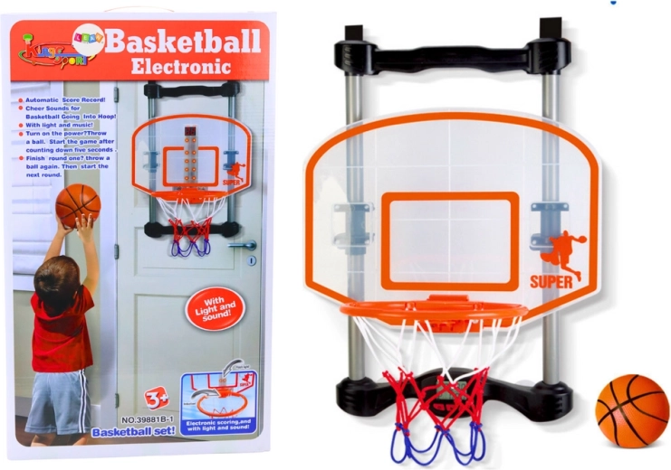 Otthoni kosárlabda palánk labdával és pumpával, állítható magasság