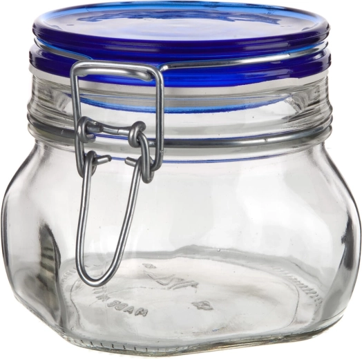 Hermetikus üveg tároló 500 ml FIDO Blue patentzárral