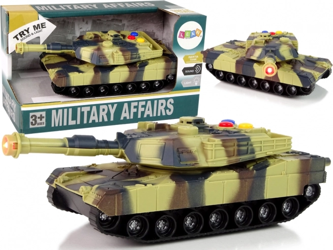 Katonai tank 1:32 barna álcázással hangokkal és fényekkel