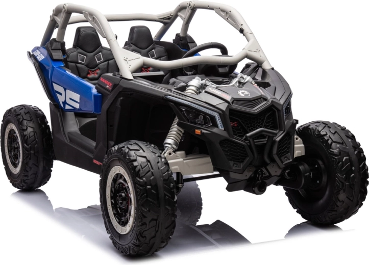 Can-Am Maverick Turbo RR elektromos kisautó akkumulátoros – kék-szürke, lakkozott