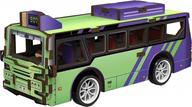3D fa puzzle Busz