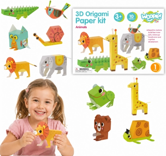 WOOPIE ART&FUN kreatív készlet 3D origami állatkák – 10 állat