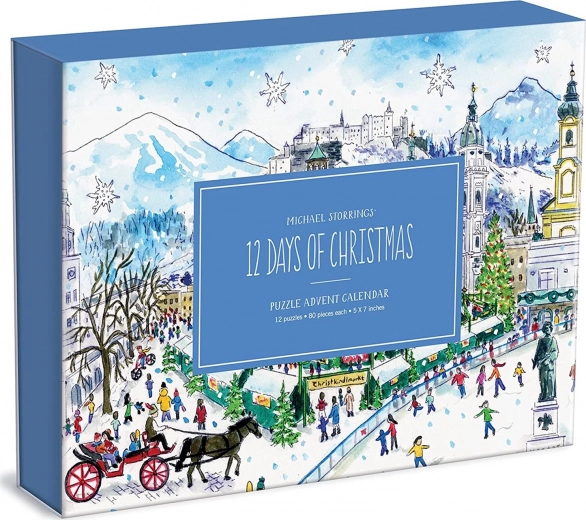 Adventi naptár kirakó 12 karácsonyi napra 12×80 darab GALISON