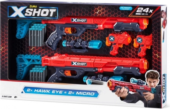 X-Shot Excel Hawk Eye és Micro blaster szett