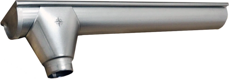 Végcsatorna bal és jobb 250 mm, 1 m, horganyzott acél