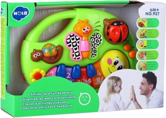 Hola SmilyPlay gyerek zenei billentyűzet vidám arccal