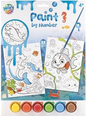 Számok szerinti festés A4 – Halacskák