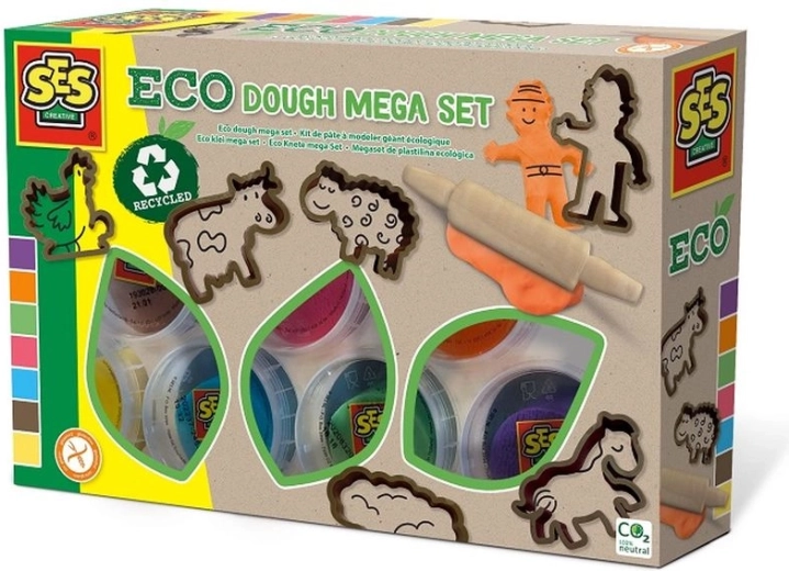 SES Creative Eco gyurma – mega szett 7 színnel, formákkal
