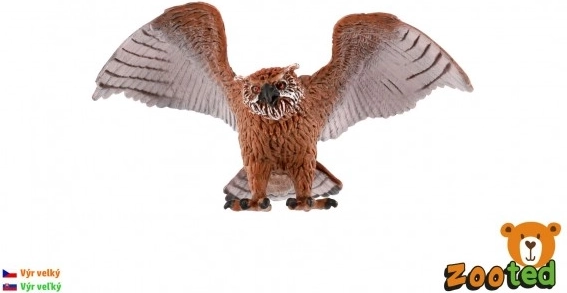 Műanyag bagolyfigurája – uhu, 11 cm