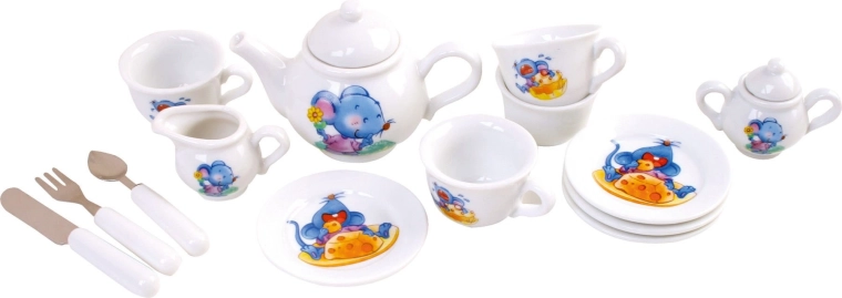 Porcelán étkészlet gyermekek teapartijához