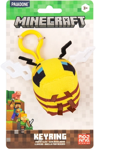 Minecraft plüss kulcstartó méhecske - 1 db