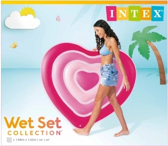 Intex felfújható szív alakú matrac 168 cm