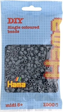 Hama Midi vasalható gyöngyök 1000 db sötétszürke