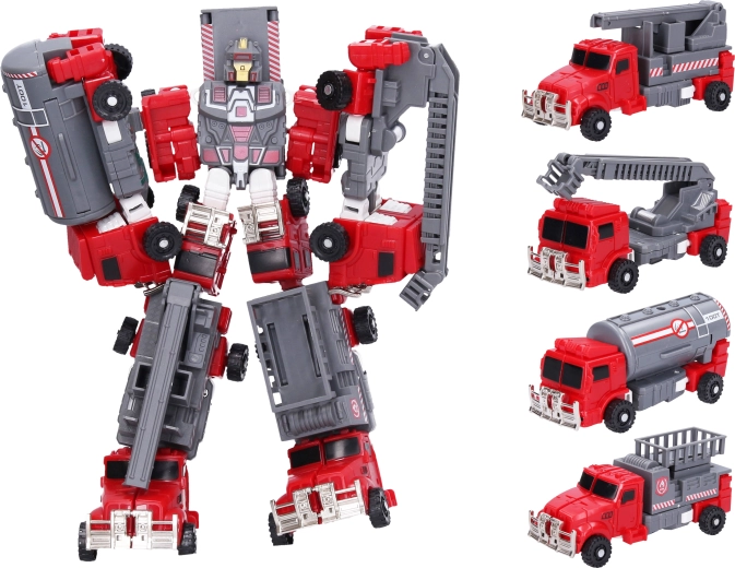 5 az 1-ben tűzoltó autórobot, 24 cm