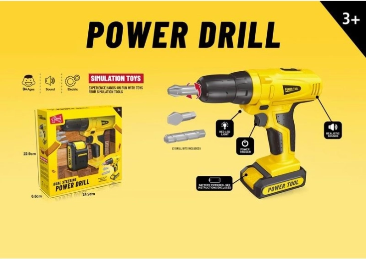 Power Tool játék fúrógép és csavarozó gyerekeknek