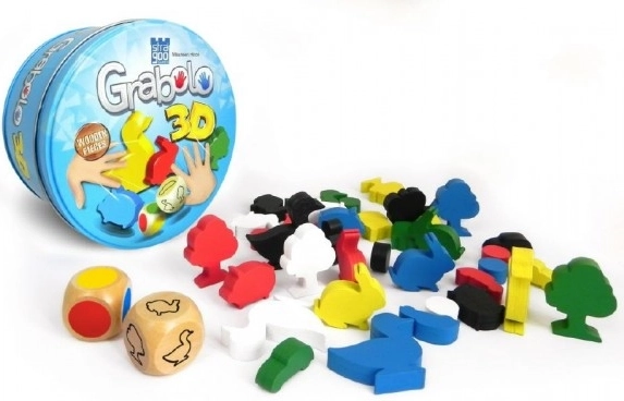 Társasjáték Grabolo 3D fa figurákkal