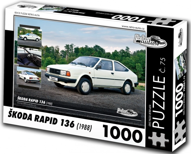 RETRO-AUTA puzzle Škoda Rapid 136 (1988) – 1000 darab
