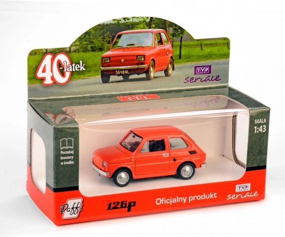 FIAT 126p Czterdziestolatek modellautó – piros
