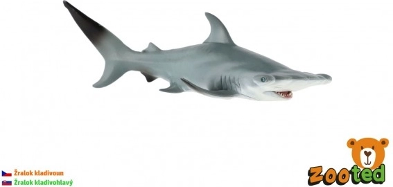 Nagy pörölycápa műanyag figura, 19 cm