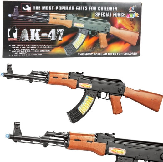 Gyermek játék AK–47 fény- és hangeffektekkel, 68,5 cm