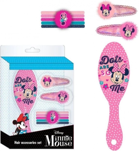 Minnie témájú csillogó fésülködő készlet