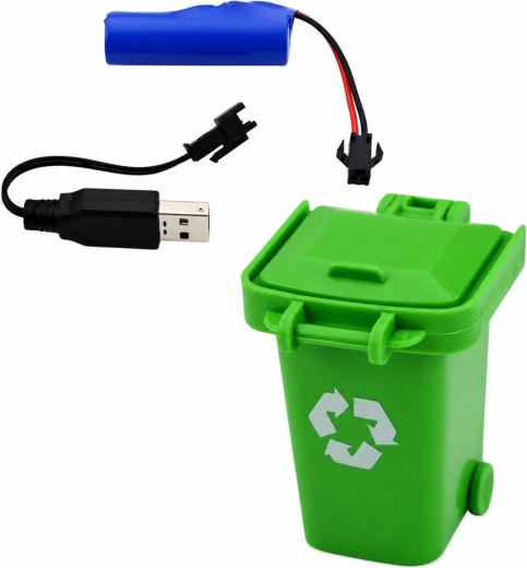 USB-s töltés és szemetesláda a csomagban