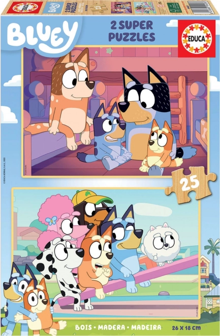 EDUCA fa puzzle Bluey 2x25 darab