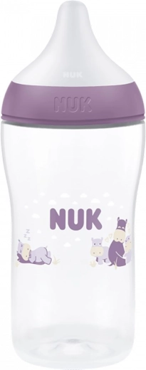 NUK Perfect Match cumisüveg hőmérséklet-ellenőrzéssel, hippo, 260 ml