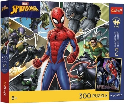 Gyerek puzzle Premium Plus Kids Pókember – Rejtett hős, 300 darab