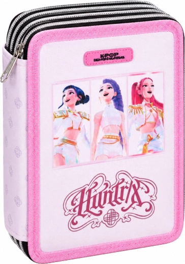 Háromemeletes iskolai tolltartó KPop Demon Hunters Huntrix – teljesen felszerelt - 1 db