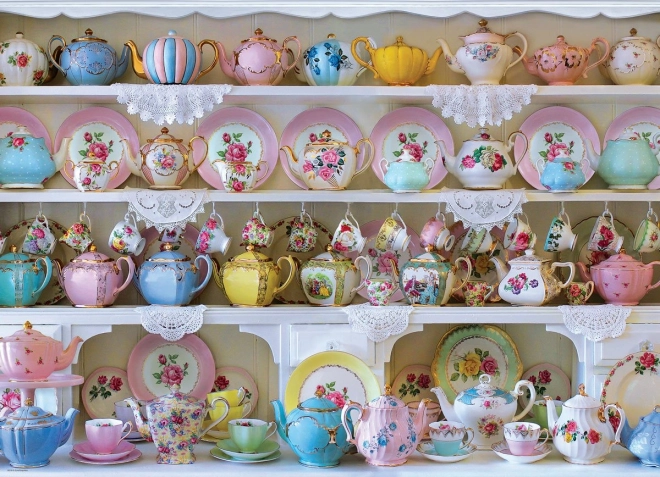 Polc kínai porcelánnal puzzle 1000 darab EUROGRAPHICS
