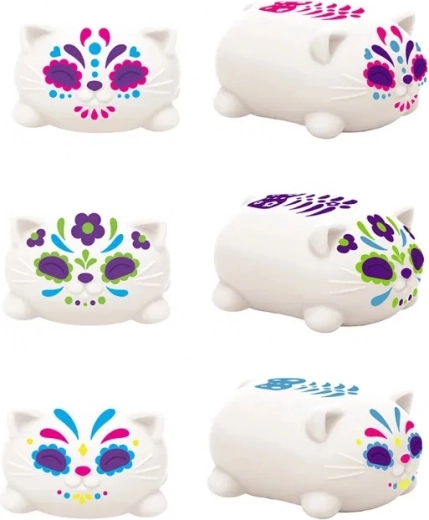 Schylling NeeDoh gyúrható cica Sugar Skull sötétben világító