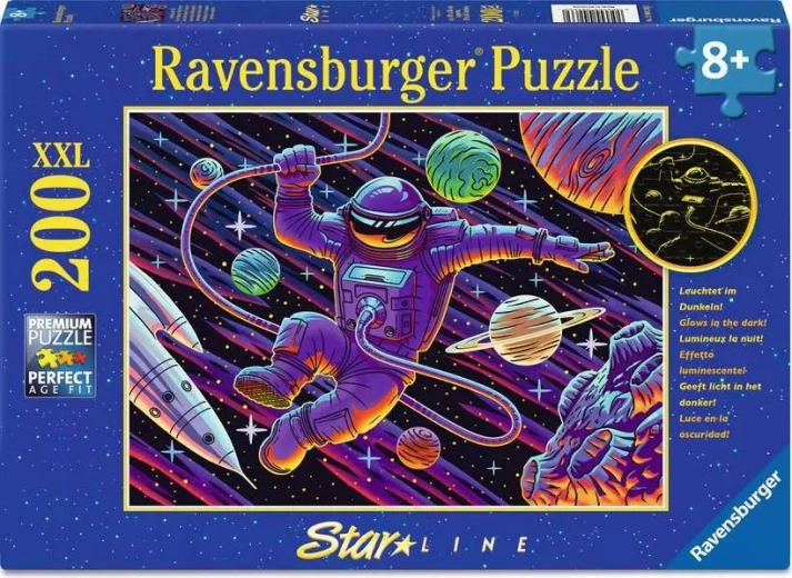 Ravensburger világító puzzle Űrutazás XXL 200 darab