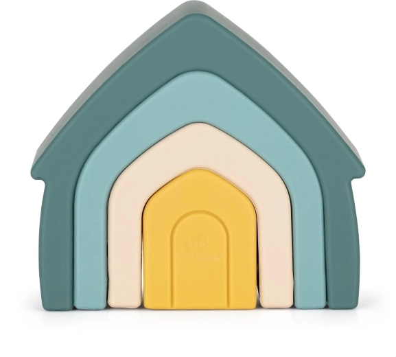 Petite&Mars szilikon építőjáték House ködös zöld