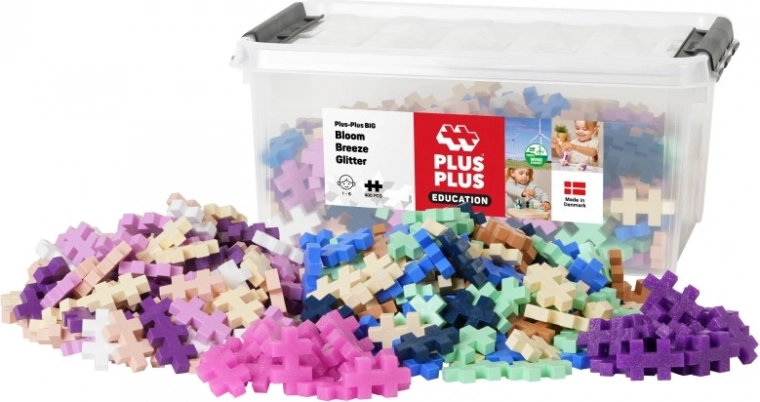Építőkészlet Plus-Plus BIG Bloom, Breeze, Csillámló 400 darab