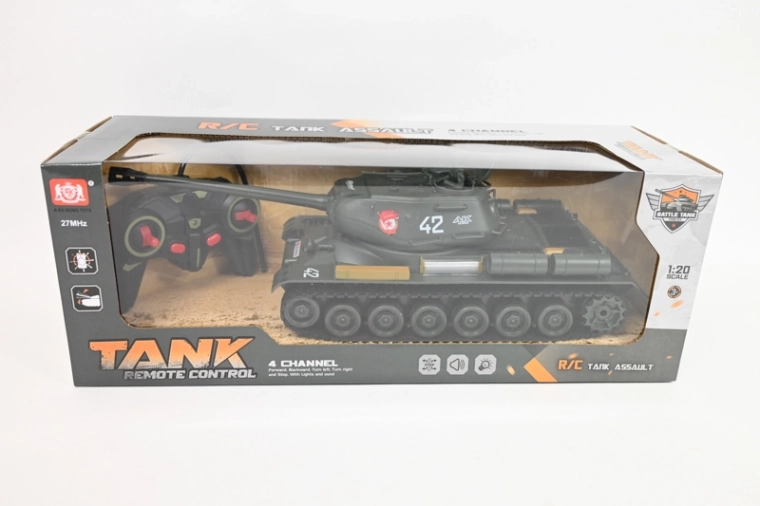 RC tank távirányítóval, töltővel