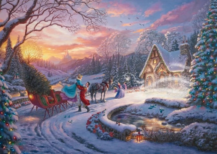 Disney Hamupipőke és herceg karácsonykor 1000 darabos puzzle