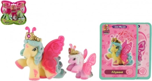 Filly Butterfly családi figurák – 2 plüss póniból álló készlet kiegészítőkkel
