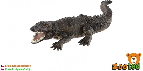 Nyugat-afrikai krokodil műanyag modell, 17 cm