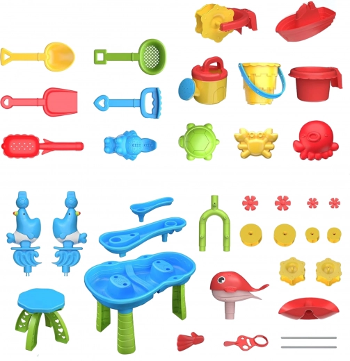 Gazdag, 37 darabos készlet vízhez és homokhoz