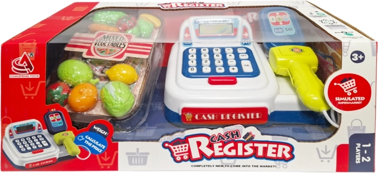 Gyerek pénztárgép szkennerrel és kiegészítőkkel